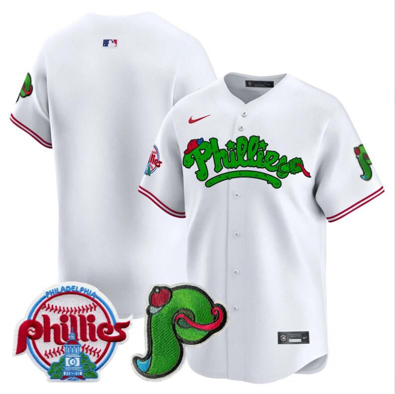 Men Philadelphia Phillies blank white Limited 2024 MLB Nike jersey->youth nfl jersey->Youth Jersey